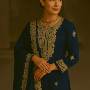 Blue Tilla suit with dupatta