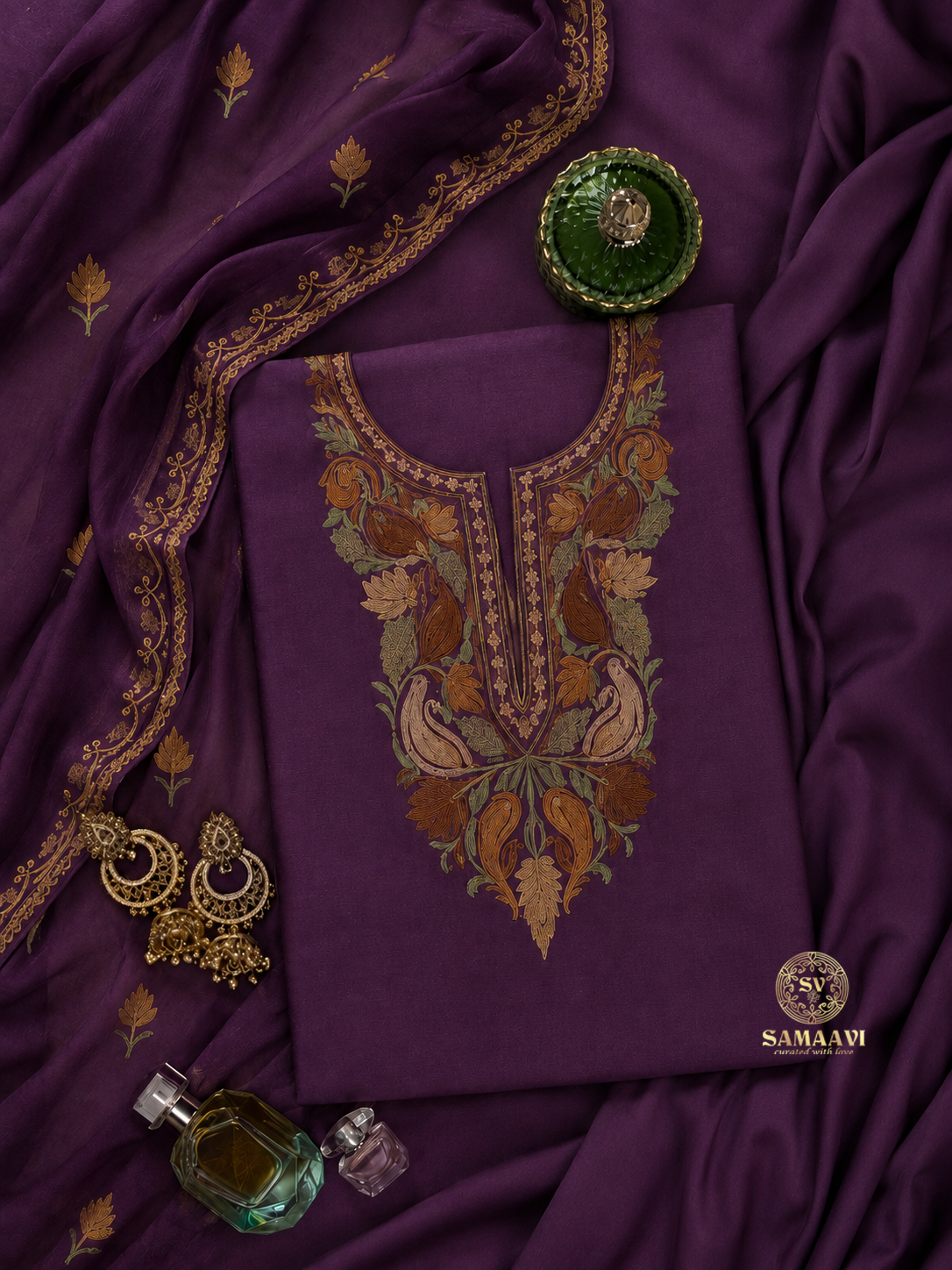 Aari Work In Cotton Suit