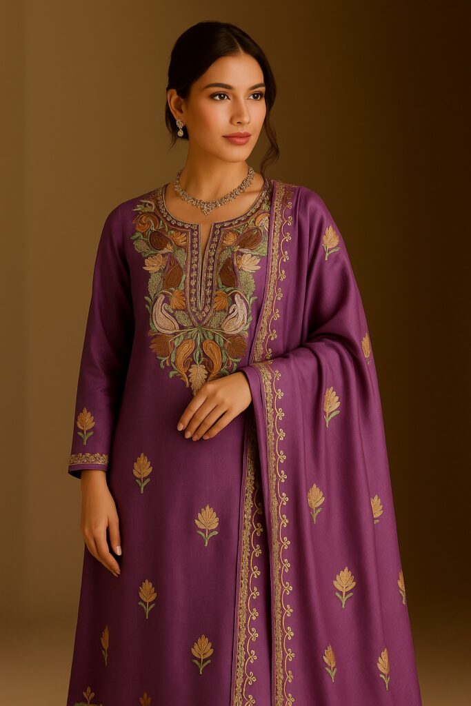 Aari Work In Cotton Suit