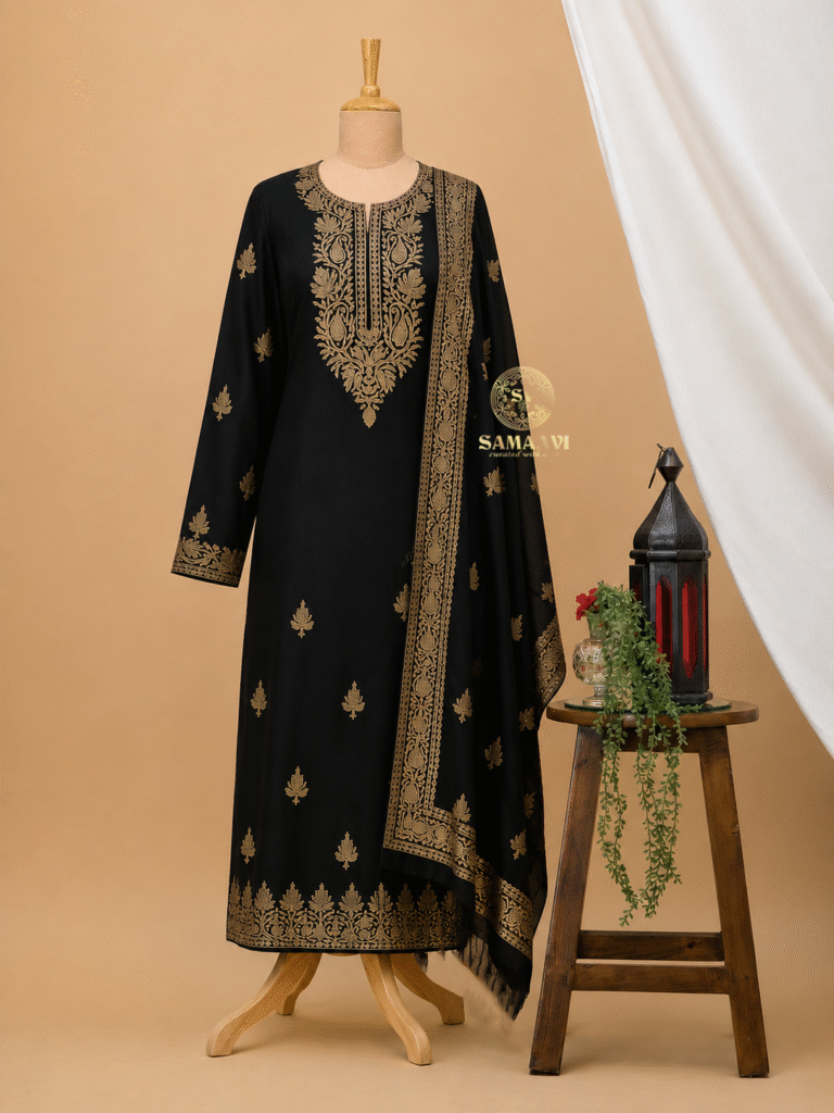 Black Tilla suit with dupatta