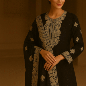Black Tilla suit with dupatta
