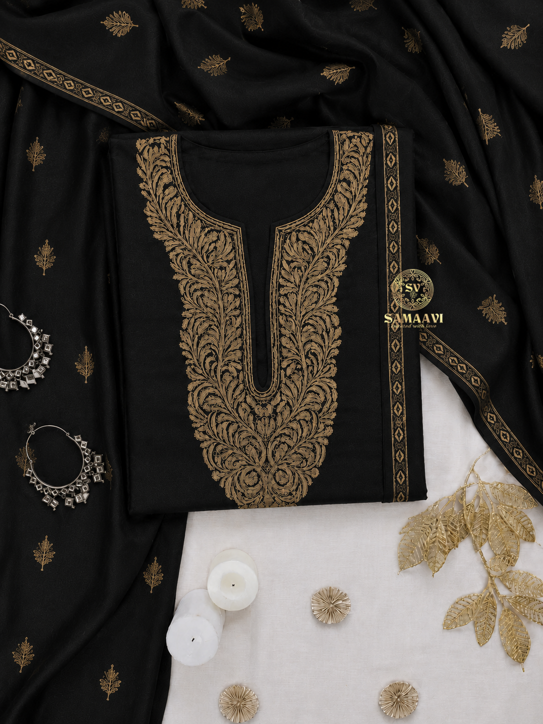 Black Tilla suit with dupatta
