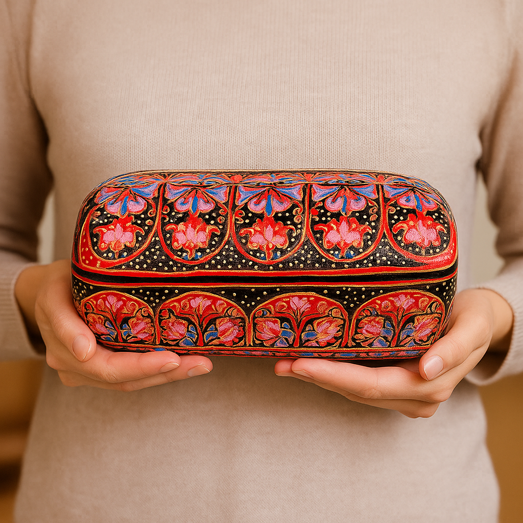 Handcrafted Paper Mâché Mughal Pattern Box