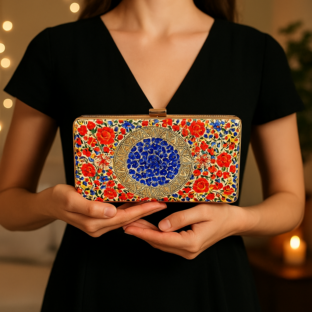 Handcrafted Paper Mâché Sling Purse