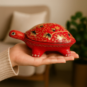 Handcrafted Paper Mâché Turtle Box