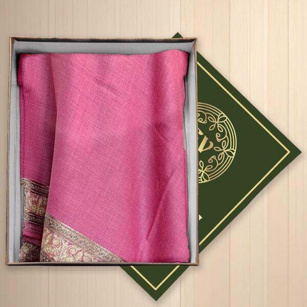 Pink Hand Work Stole - Image 2