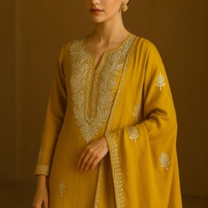 Yellow Tilla Suit With Dupatta