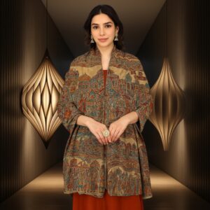 Royal Darbar Kalamkari Pashmina Shawl