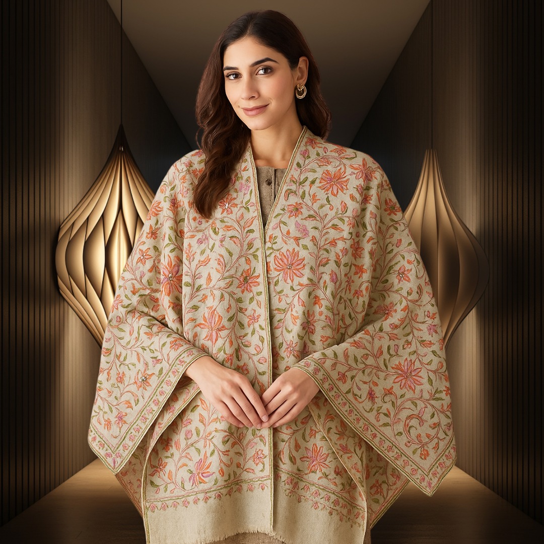 Floral Jaal Pashmina Shawls