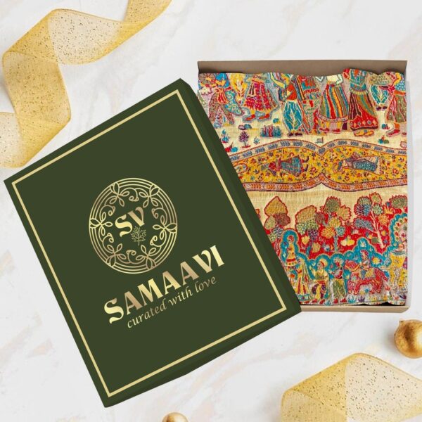 Handcrafted Celebration Scene Pashmina Shawl