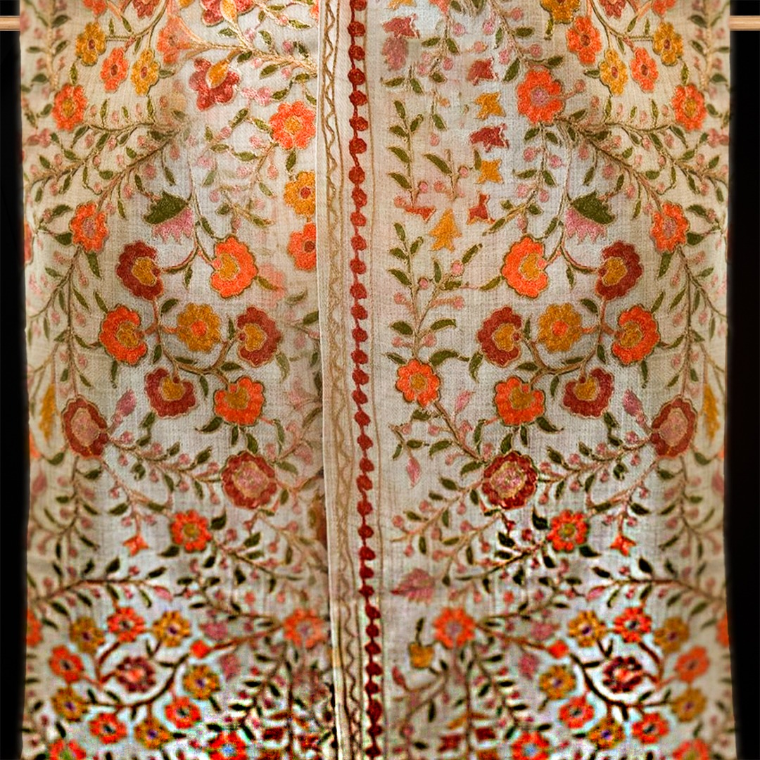 Kashmiri Floral Jaal Pashmina Shawl