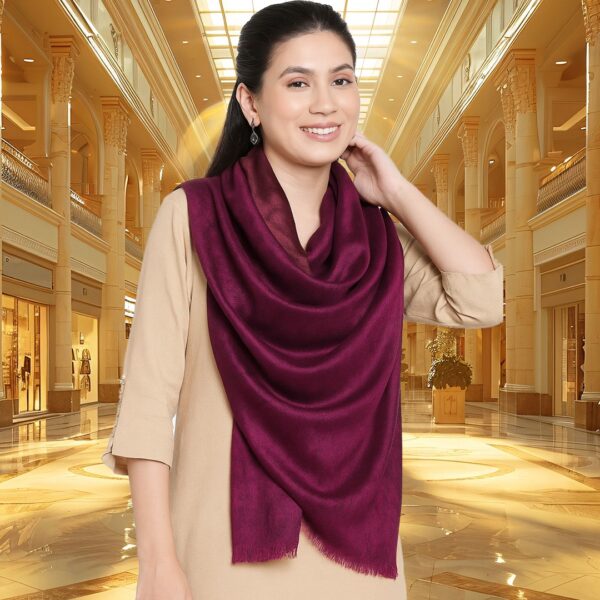 Maroon Plain Pashmina Stole