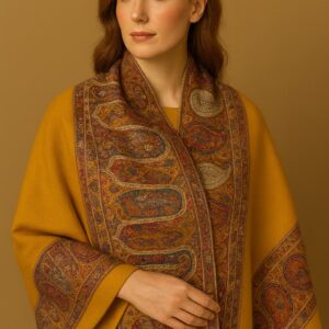 Mustard Pashmina Kani Shawl