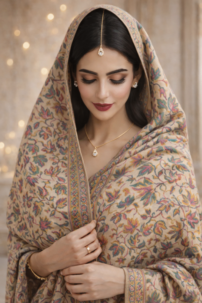 Floral Elegance Pashmina Shawl