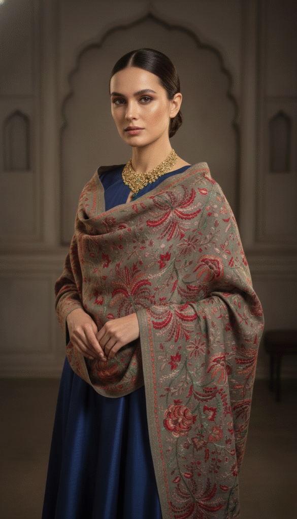 Hand Embroidered Pashmina Shawl