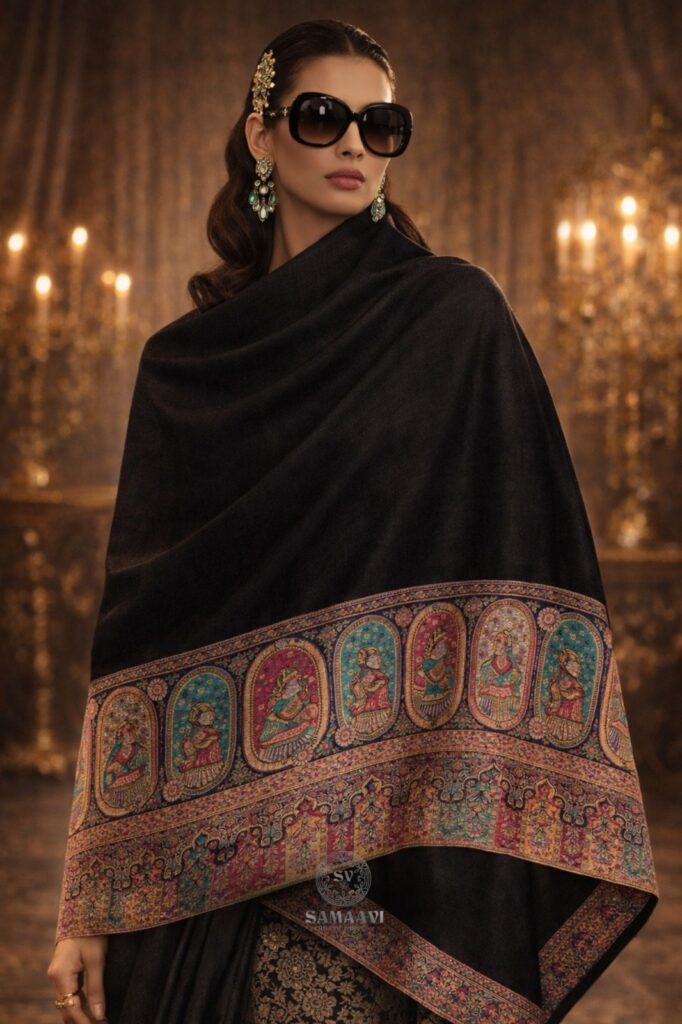 Black Luxury Pashmina Shawl